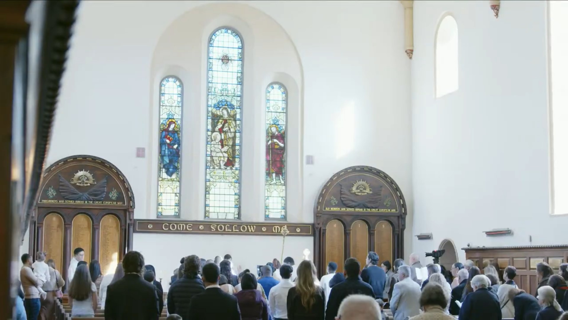 The congregation gathered for worship at Christ Church North Adelaide.