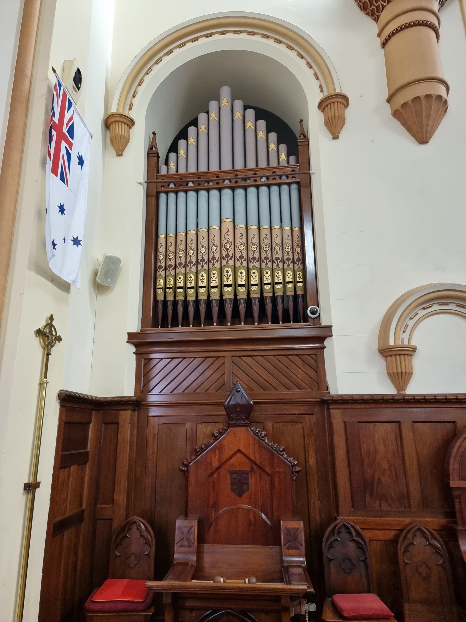 Visible pipework of the Christ Church organ