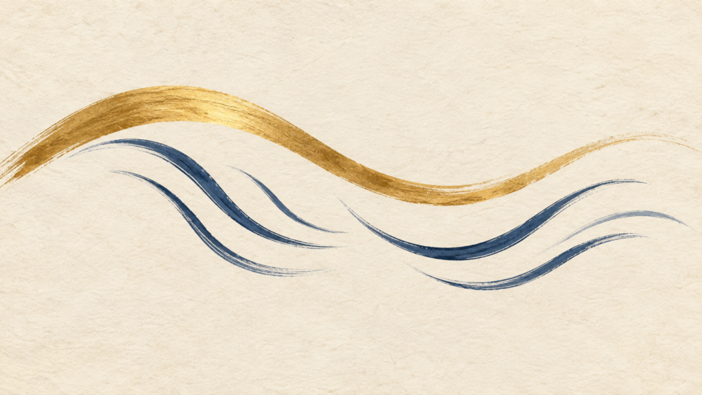 Illustration of long and short lines suggesting a call and its responses.